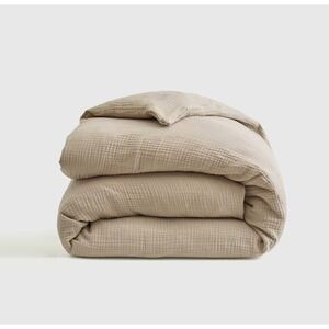 Quince Organic Airy Gauze Duvet Cover Twin Dune Beige Cotton DUVET COVER ONLY